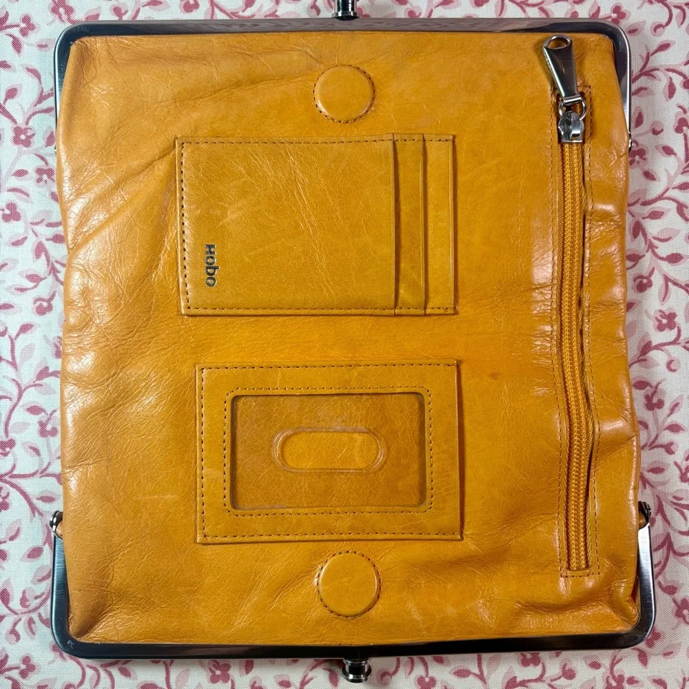 HOBO Mustard Yellow Lauren Leather Wallet